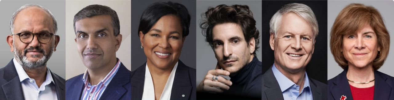 Keynote speakers: Shantanu Narayan, Anil Chakravarthy, Rosalind Brewer, Ryan Reynolds, John Donahoe, Gail J. McGovern